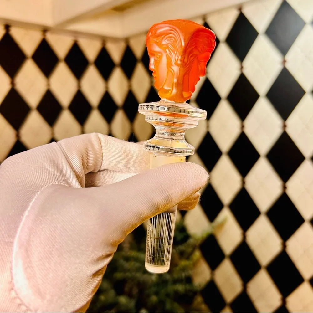 Versace Crystal Bottle‎ Stopper Rosenthal Amber Medusa Luxury Bar Accessories